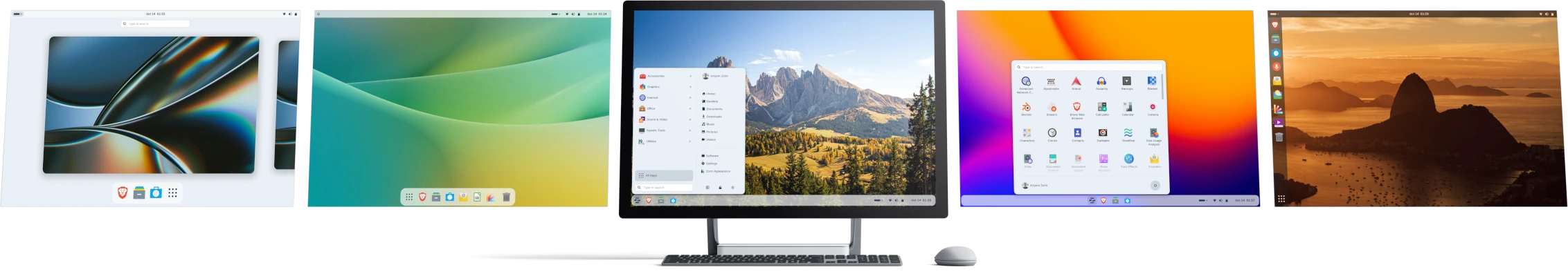 Zorin as Windows 10, Windows 11, MacOS, tablet, its own beautiful thing